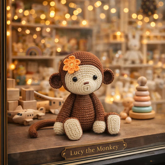 Lucy the Monkey Crochet Pattern PDF - Adorable Amigurumi Tutorial - Instant Download - Just $1.99