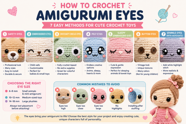 amigurumi eyes, crochet eyes, safety eyes, embroidered eyes, crochet toy eyes, amigurumi tutorial, crochet techniques, crochet tips, beginner crochet, plushie eyes, crochet doll eyes, handmade toys, kawaii crochet, amigurumi basics, toy making, crochet accessories, crochet patterns, stuffed animal eyes, crochet crafts, DIY amigurumi, cute crochet toys, amigurumi tips, crochet for beginners, crochet doll making, crochet animals, yarn crafts, crochet projects, handmade gifts, crochet inspiration, toy crochet patterns